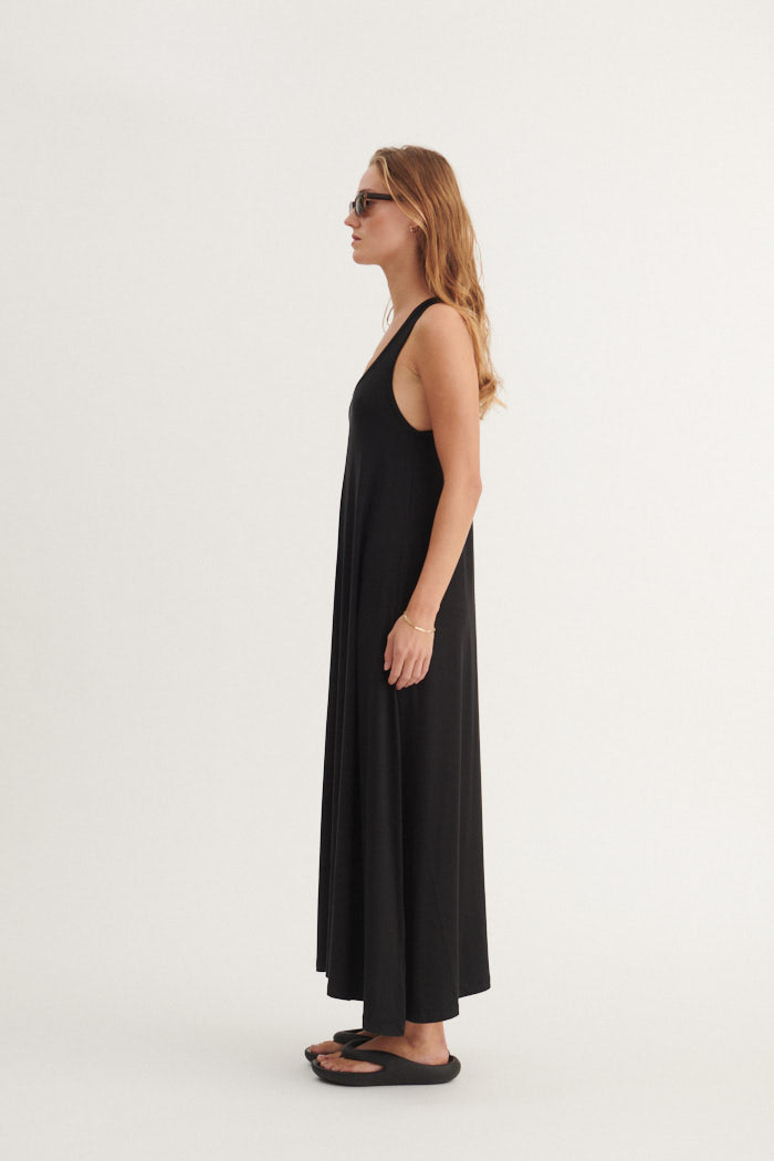 Basic Apparel Jo Long Tank Dress Dresses 001 Black